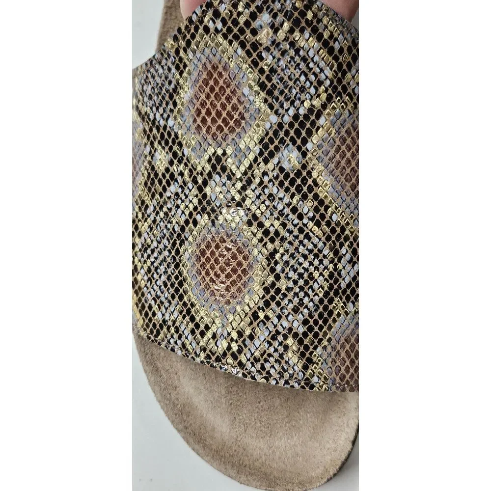NAOT ‎ Women's Skylar Slide Sandal Golden Python Leather 41/L10
